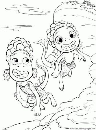 Luca and Alberto Best Friends Coloring Pages - Luca Coloring Pages - Coloring  Pages For Kids And Adults