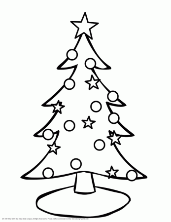 Large Christmas Tree Coloring Page - High Quality Coloring Pages