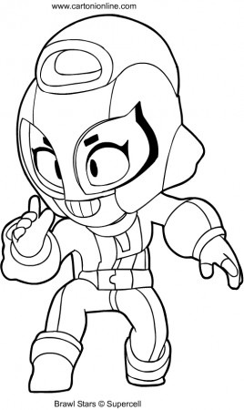 Max from Brawl Stars coloring page