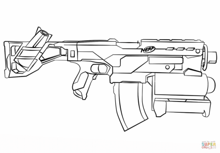 Nerf Gun Coloring Pages - fablesfromthefriends.com