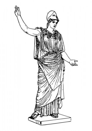 Coloring Page Athena - free printable coloring pages