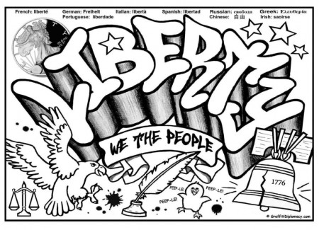 GRAFFITI AND POLITICS - COLORING PAGES - Learning and teaching ...