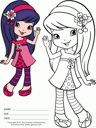 Strawberry Shortcake - Coloring Pages for Kids and for Adults