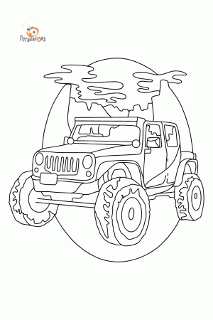 Car Coloring Page - Jeep ♥ Online, and Print for Free!