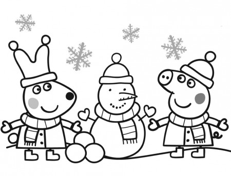 Peppa Pig and Rebecca Coloring Page - Free Printable Coloring Pages for Kids