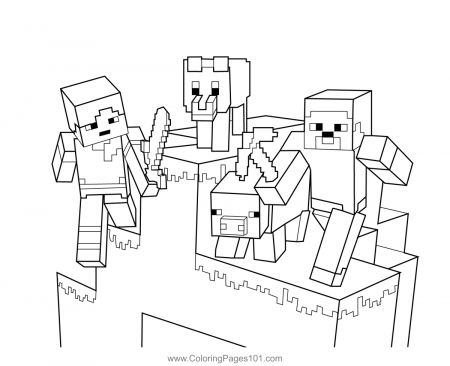 The Guardian Minecraft Coloring Page for Kids - Free Minecraft Printable Coloring  Pages Online for Kids - ColoringPages101.com | Coloring Pages for Kids
