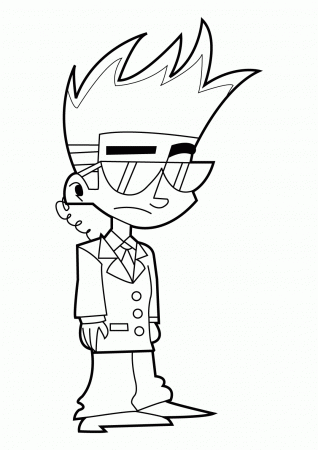 Free Johnny Test coloring pages | letscoloringpages.com | Glasses ...