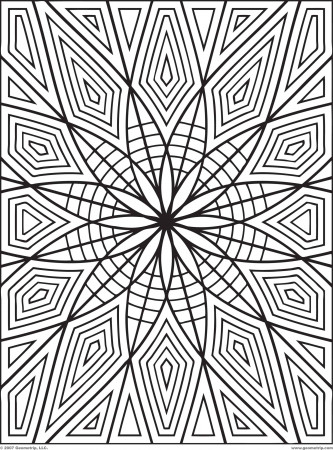 26 Free Geometric Coloring Pages - Large Image - VoteForVerde.com