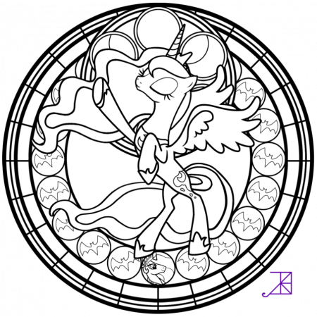 15 Pics of My Little Pony Princess Stained Glass Coloring Pages ...