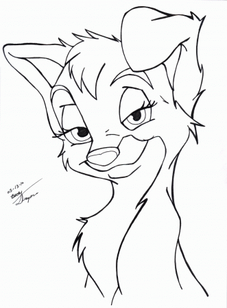 Disney Coloring Pages Lady And The Tramp | Coloring Online