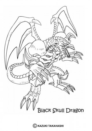 YU-GI-OH coloring pages - Black Skull Dragon 1