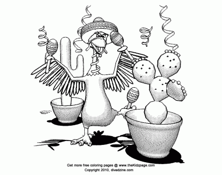 Cinco de Mayo Dancing Chicken Free Coloring Pages for Kids ...