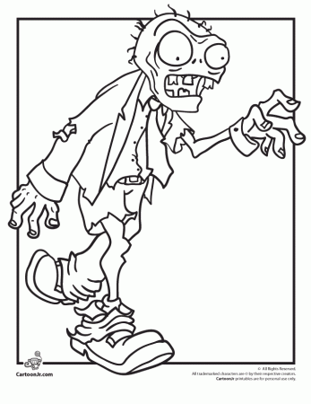 Zombie Printable - Coloring Pages for Kids and for Adults