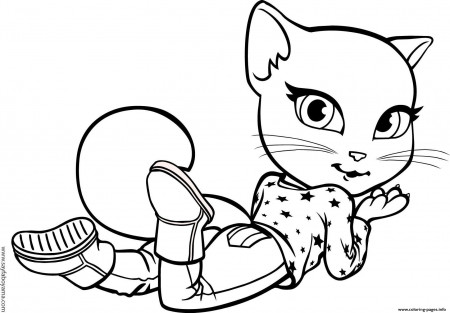 Print talking tom cat angela coloring pages in 2020 | Coloring pages, Talking  tom cat, Talking tom