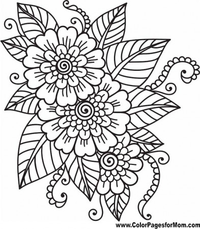 Flower Coloring Page 41 … | Mandalas para colorear, Dibujos para ...
