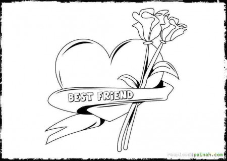 coloring pages of two best friends best friends coloring page ...
