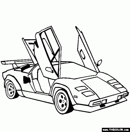 Supercars and Prototype Cars Online Coloring Pages