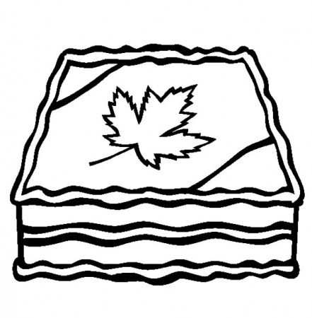 A Tasty Canada Day Cake Coloring Pages : Bulk Color