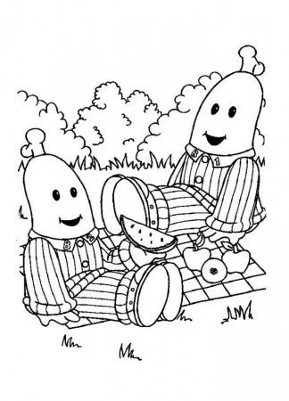 Bananas in Pyjamas 4 Coloring Page - Free Printable Coloring Pages for Kids