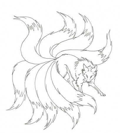 Naruto Nine Tails Coloring Pages | Fox coloring page, Fox tattoo design,  Fox artwork