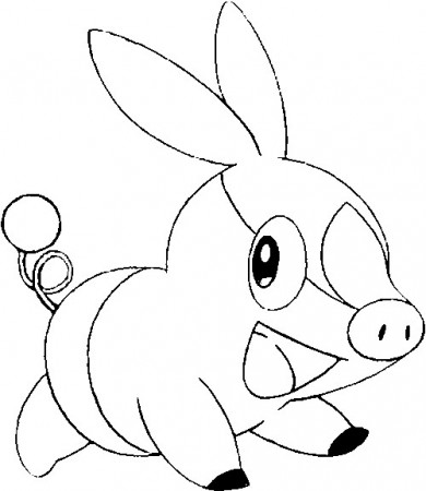 Coloring Pages Pokemon - Tepig - Drawings Pokemon