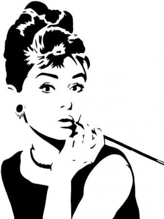 Audrey Hepburn superstar portrait room decor vinyl sticker | Etsy