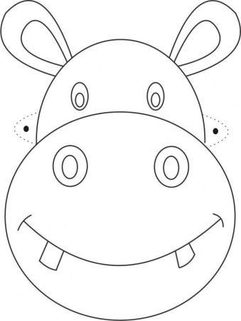 Zoo animal masks coloring pages