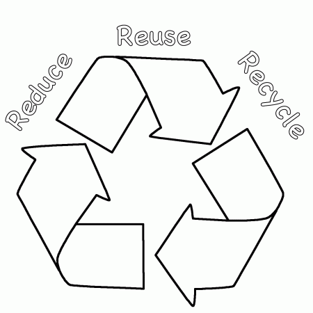 Reduce, Reuse, Recycle - Coloring Page (Earth Day)