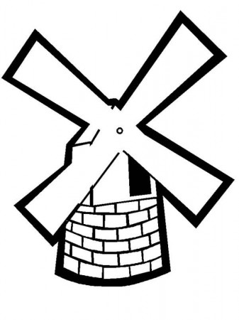 Windmills Coloring Pages : Batch Coloring