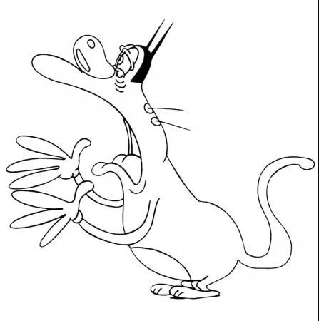 Oggy and the Cockroaches Coloring Pages