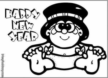 Happy New Year Hat Coloring Pages images 2016-2017 » B2B Fashion