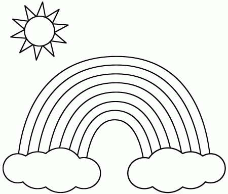 rainbows coloring page | Only Coloring Pages