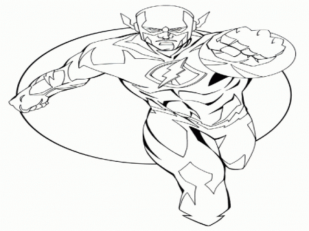 Flash Superhero Coloring Pages | Best Coloring Page Site
