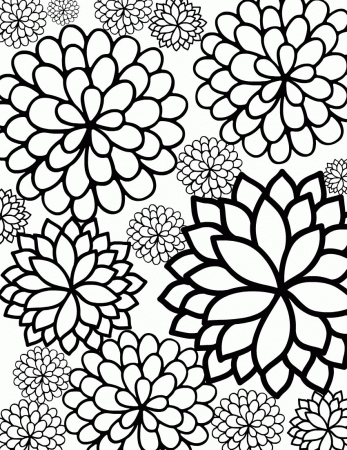 For Adults Flowers - Coloring Pages for Kids and for Adults