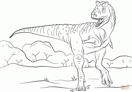 Jurassic Park Carnotaurus coloring page | Free Printable Coloring ...