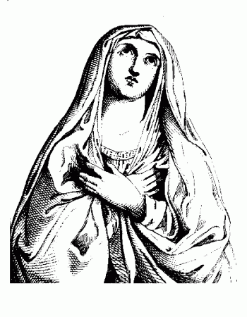 Blessed Mother Coloring Pages Printable - Coloring Pages For All Ages