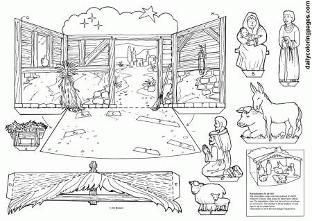 Best Photos of Christmas Nativity Scene Coloring Page Printable ...