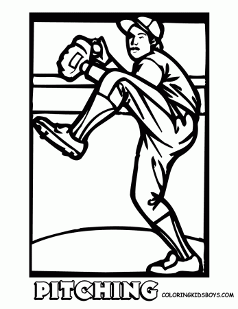 Sporty Coloring Pages to Print Baseball | Baseball | Sports | Free ...