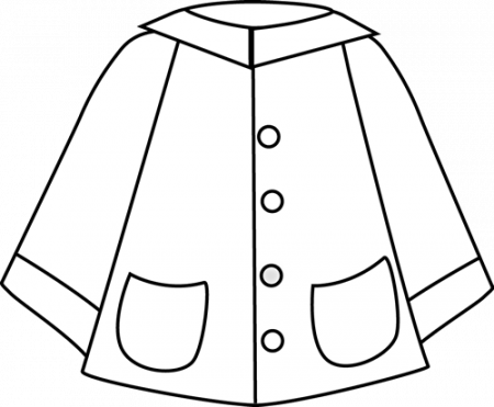 Black and White Raincoat | Coloring pages, Coloring pages winter, Raincoat