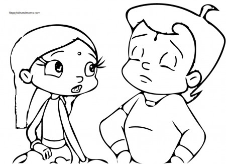 Chota-Bheem-Coloring-Page-10 – Happy Kids and Moms