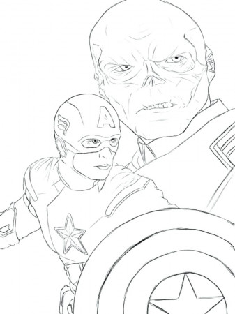 Coloring Page Red Skull Pages - behindthegown.com