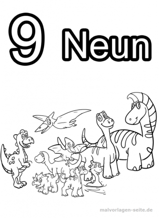Coloring page numbers digits - 9 - free coloring pages