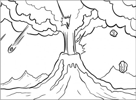 Volcano 7 Coloring Page - Free Printable Coloring Pages for Kids