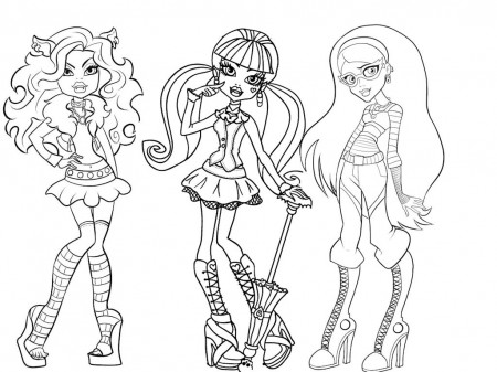 Monster High coloring pages for kids - Monster High Kids Coloring Pages