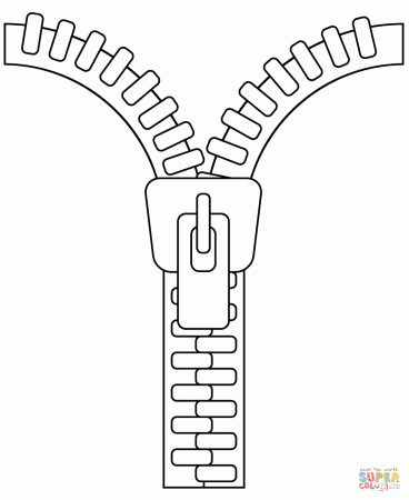 Zipper coloring page | Free Printable Coloring Pages