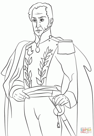 Simon Bolivar coloring page | Free Printable Coloring Pages