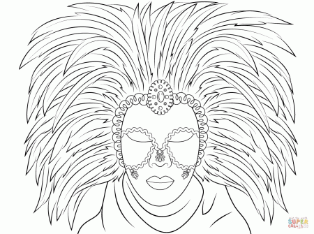 Venetian Mask coloring page | Free Printable Coloring Pages