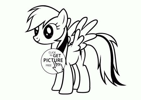 My Little Pony Rainbow Dash coloring pages for kids printable free