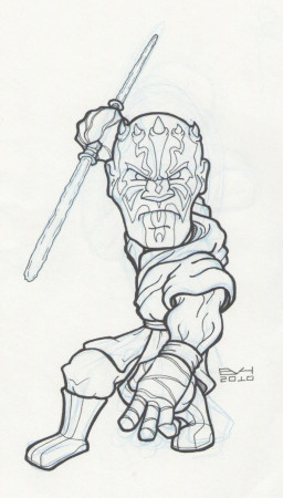 Star Wars Coloring Pages Darth Maul - HiColoringPages