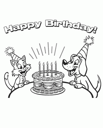 8 Marvelous Happy Birthday Coloring Pages | khnav.com